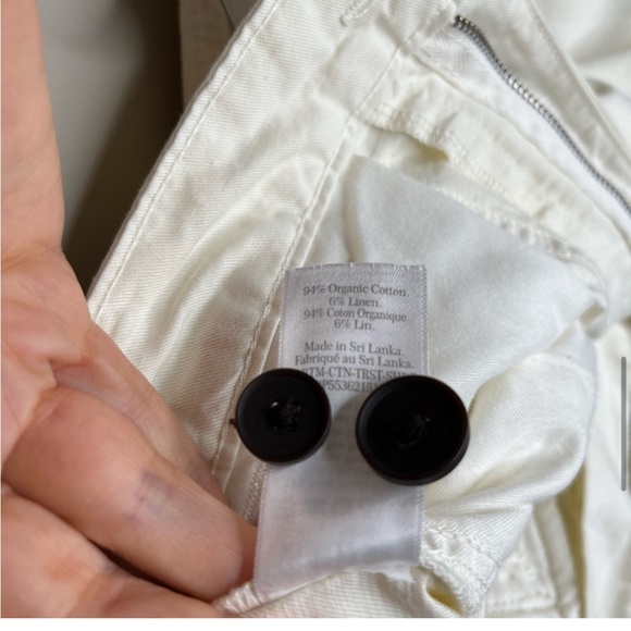 EVERLANE NWT The Tourist Short high waist in white canvas - Picture 7 of 7